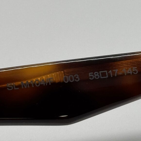 NEW SAINT LAURENT SLM104F 003 WOMEN CAT EYE HAVANA GREEN SUNGLASSES SL M104 - Picture 8 of 10